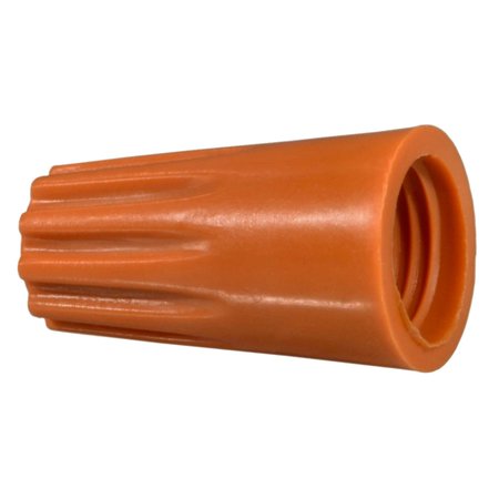 MIDWEST FASTENER #22 to #14 Orange Plastic Twist-on Wire Connector, s 25PK 64168